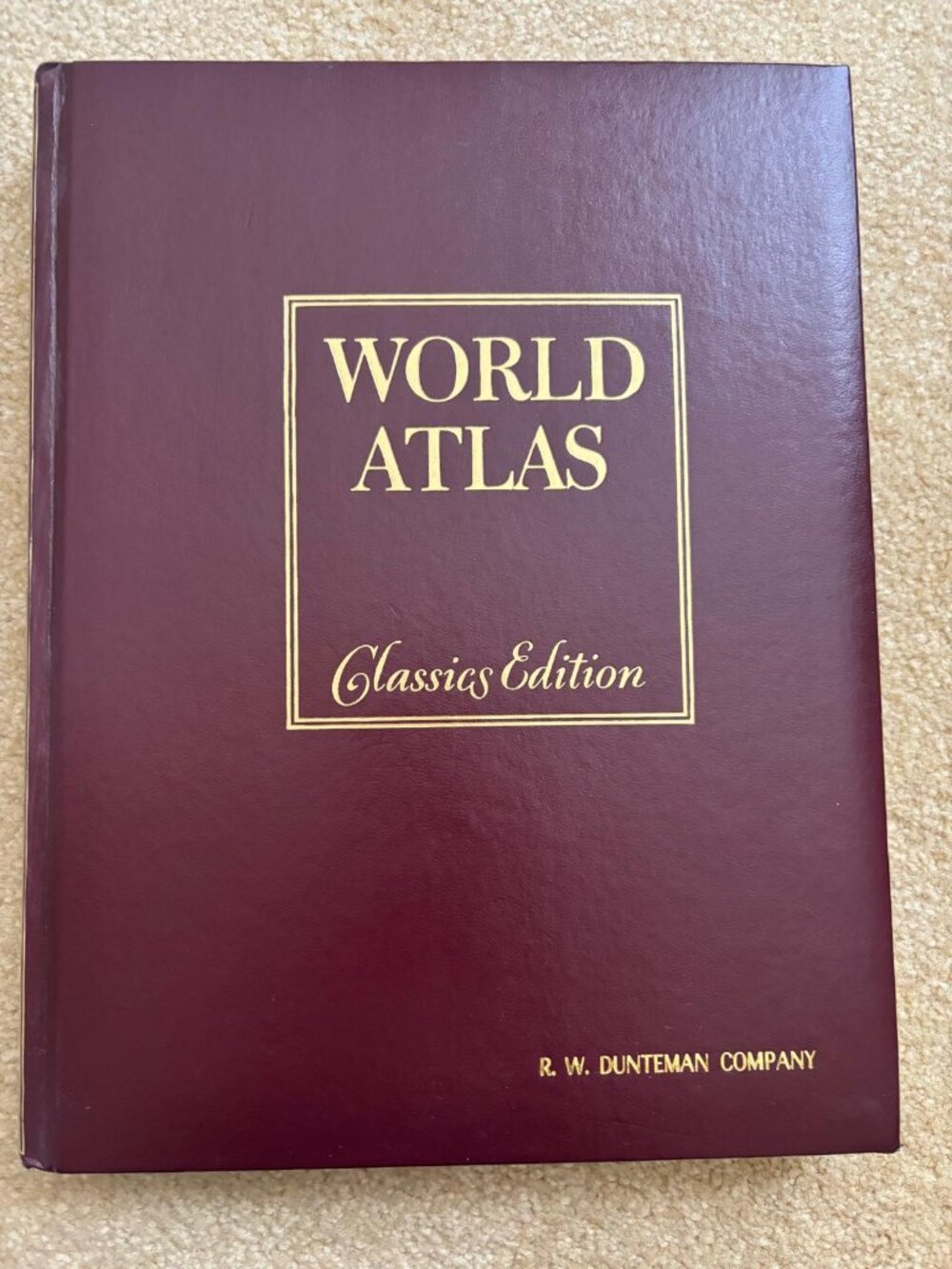 New Old Stock (NOS)- Unread World Atlas Hardcover - Hammond Classics Edition